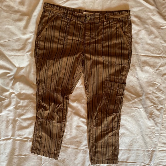 Anthropologie Hei Hei The Wanderer Striped Cargo Utility Pants Size 32 - Picture 4 of 14